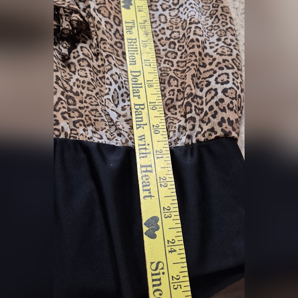 Zara Animal Print Ruffle Blouse/Bodysuit - Picture 8 of 8